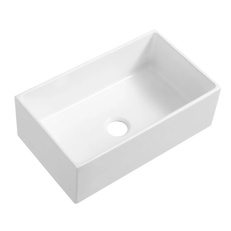 

Vintage semi-embedded kitchen ceramic sink