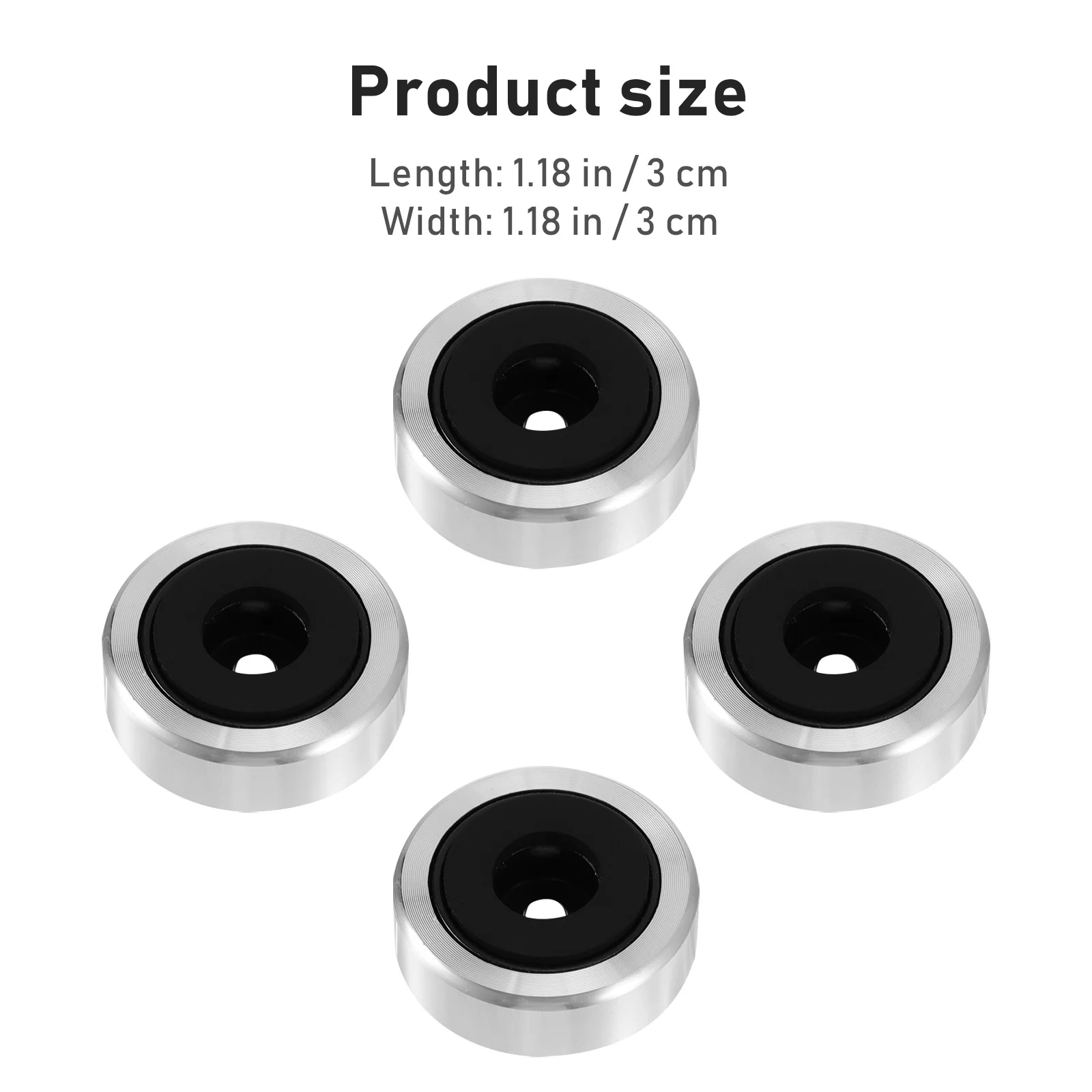 4 قطعة أقدام امتصاص الاهتزاز المتكلم للصدمات الألومنيوم البلاستيك ارتفاع قابل للتعديل مكبر للصوت الأثاث منصات العزلة