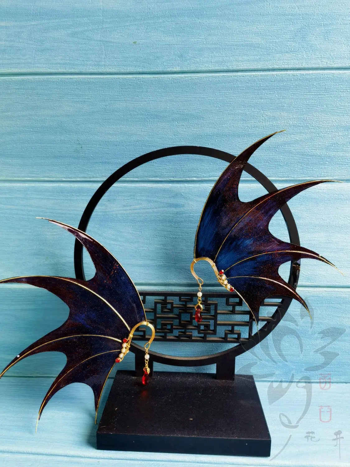 Novas orelhas de sereia cos gradiente orelhas de tubarão cocar fada feiticeiro acessórios para o cabelo orelhas de tubarão sereia adereços foto cosplay