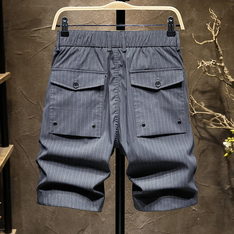 

Striped Cargo Shorts Pants Men Clothing korea Japanese s 3/4 Capril Summer Casual For Male 2024 Short Militar Masculino