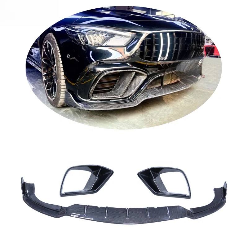 

Передний сплиттер (губа) B-Style B900 из карбона для GT53 GT63, 2019 год