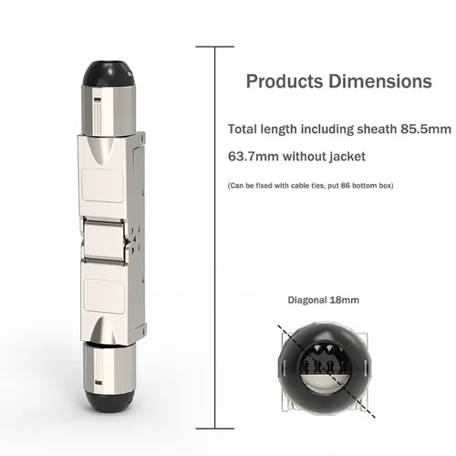 RJ45 Cat5e Cat6A Cat7 LAN Cable Tool-less Extension Connector Network Extender Junction Adapter Connection Box - Image 8