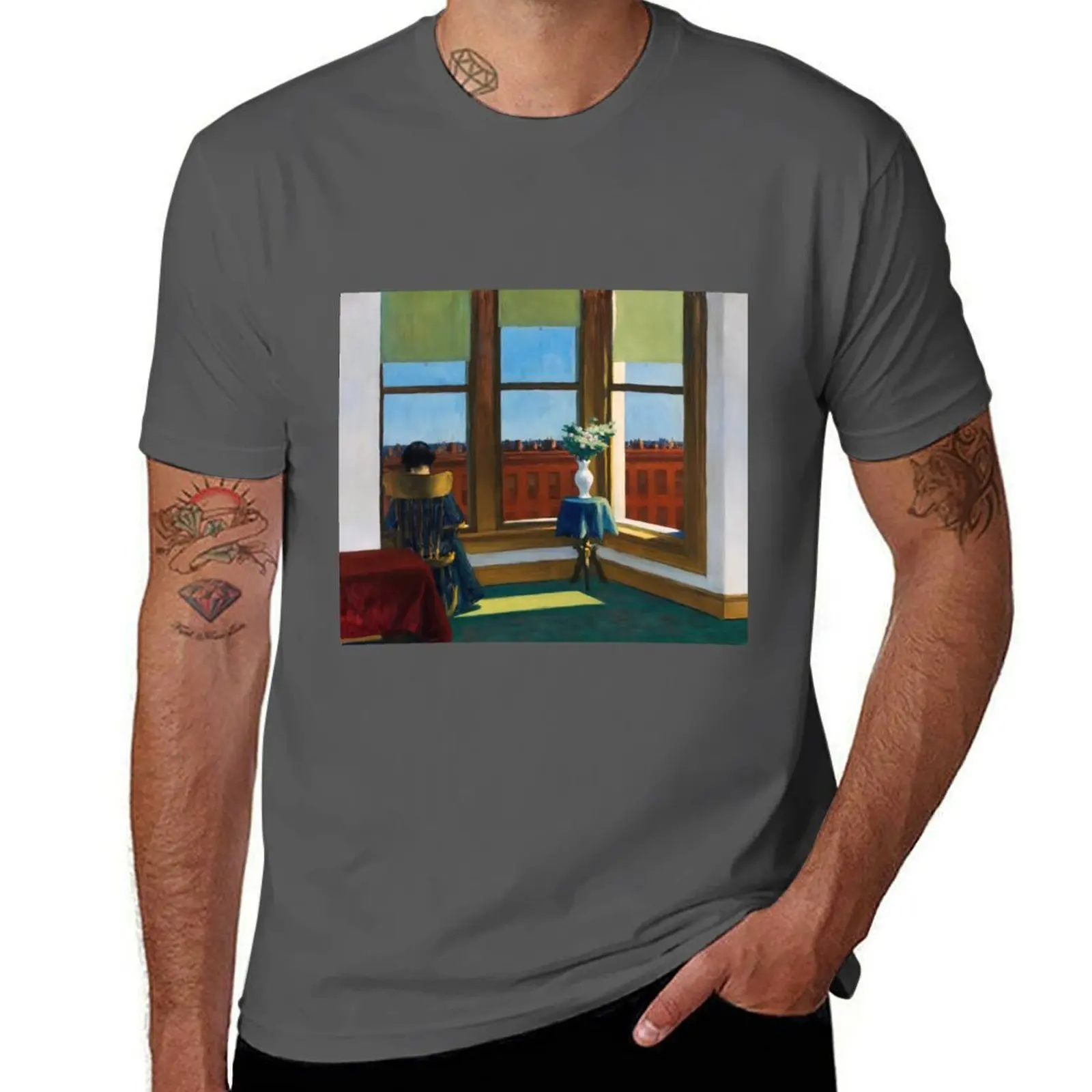 

Edward Hopper T-Shirt t shirt custom print t shirts for man graphic funny T-Shirt