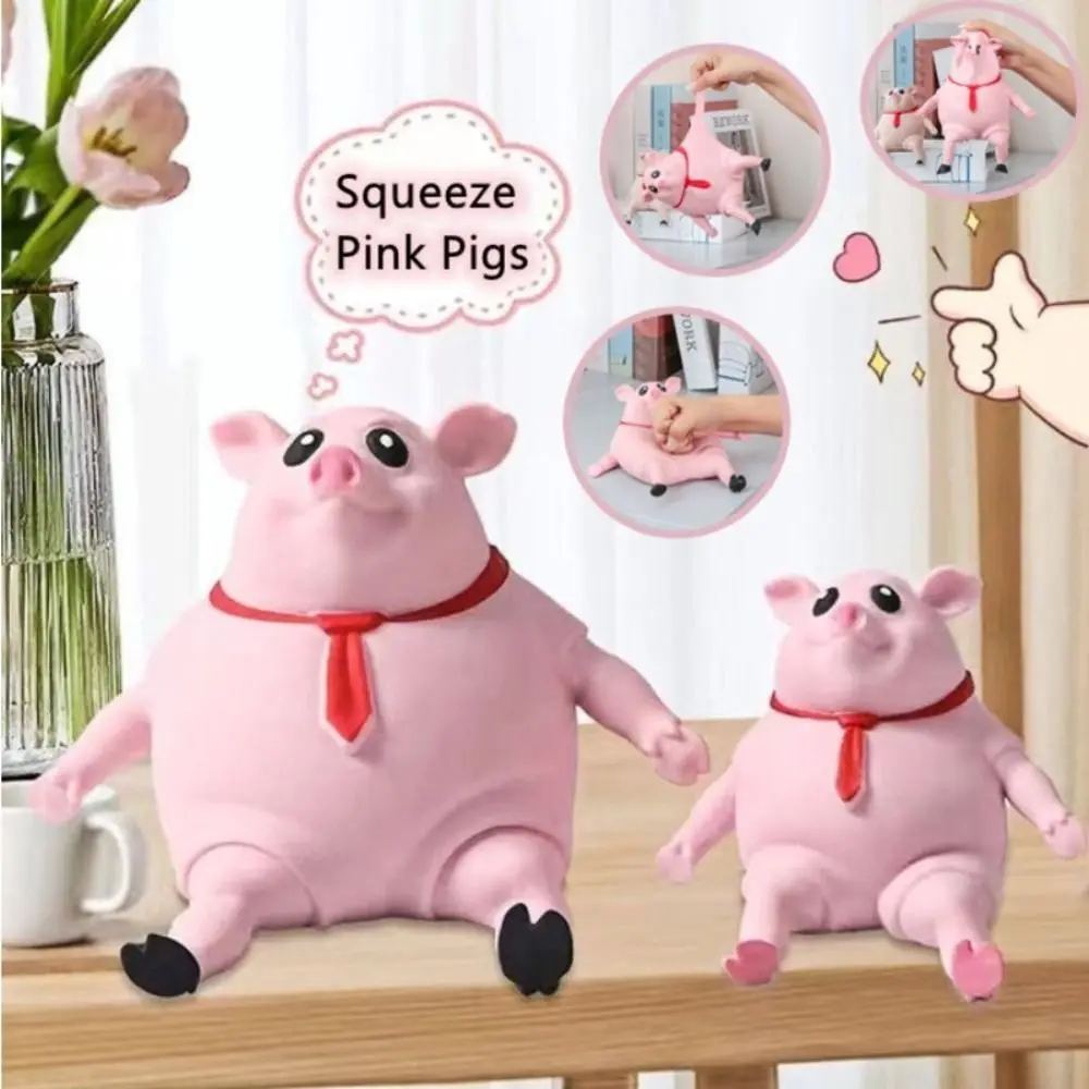 Cartoon Squeeze Rosa Schweine Antistress Spielzeug Elastische Verdickte Squeeze Tier Puppen Piggy Puppe Stress Relief Spielzeug Kinder Geschenke