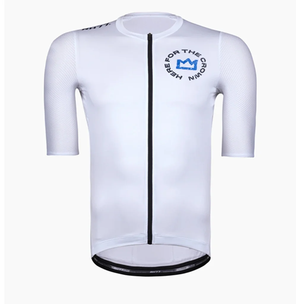 New Arrival RH77 Cycling Smile 77 Blue Short Sleeve Jerseys Offset Custom Bicycle Shirts Camisa De Time Road Bike Mtb Clothing