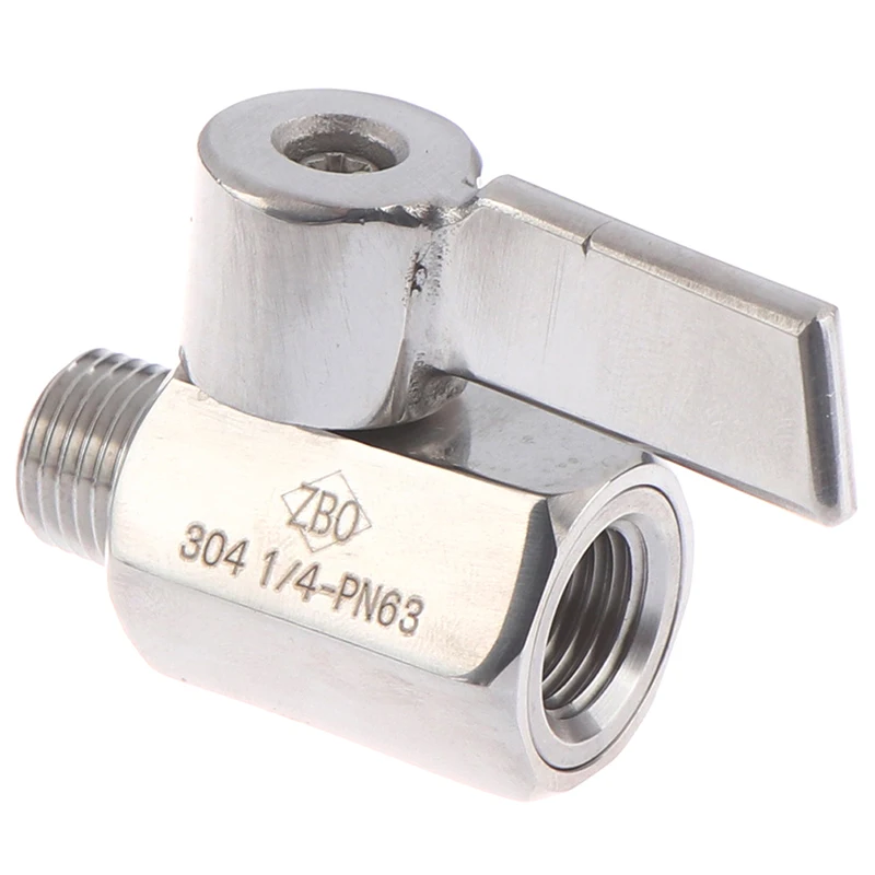 

Stainless Steel 304 Ball Valve 1/4" Inch NPT Male X Female Small Mini Valve