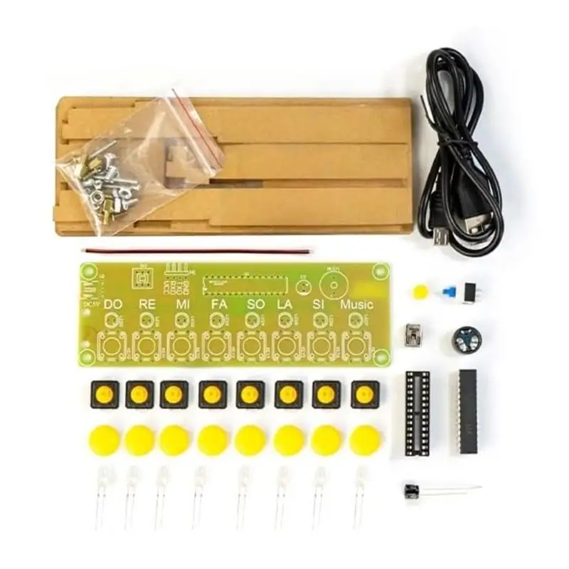 

DIY Electronic Keyboard Soldering Practice Set With PCB Board And Protective Case For Beginners K1YF