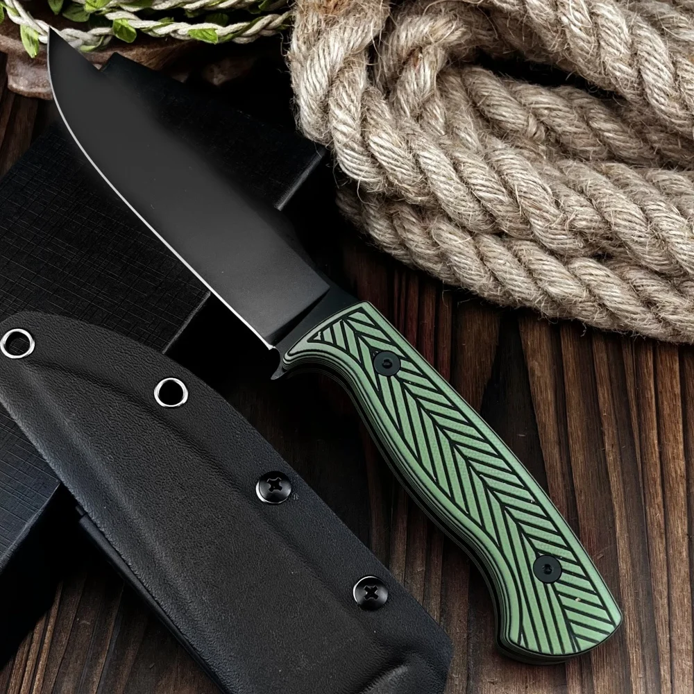 جديد صلابة عالية شفرة مثبتة سكين مع غمد 8Cr13Mov شفرة G10 مقبض المحمولة سكينة للاستعمال الخارجي EDC بقاء سكين تخييم #2