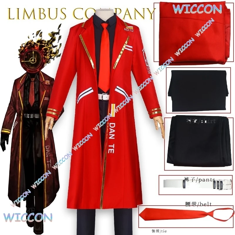 

Anime Game Character Dante Cosplay Costume Limbus Company Long Uniform Outfit Halloween Party Cos Dress Game Christmas Cosplay