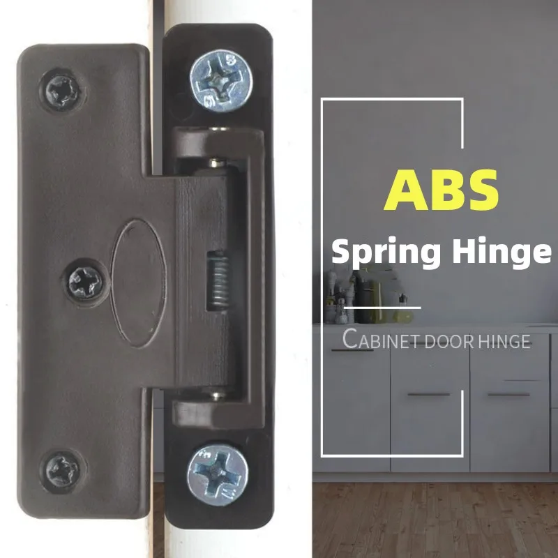 Furniture Plastic spring Hinge hidden Flat loaded hinge for wardrobe Cupboard cabinet door joint connector furniture Hardware