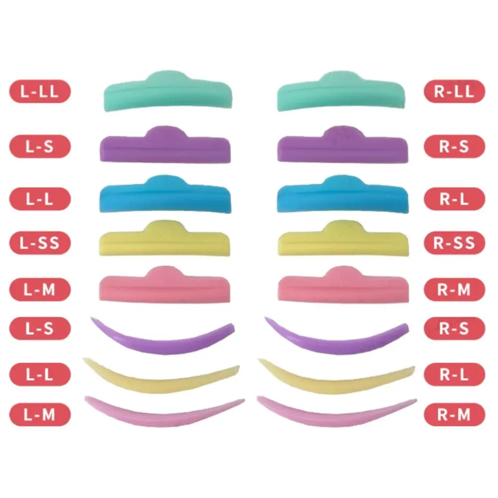 8 Pairs Silicone Eyelash Perm Pads Eyelash Lamination Eyelash Extension Curler Applicator Tool Accessories