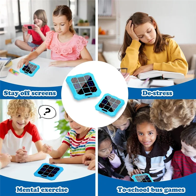 وحدة تحكم ألعاب Tic Tac Bolt 6 في 1 لوحة ألغاز محمولة بأطراف الأصابع لرحلات الأصدقاء للأطفال #3