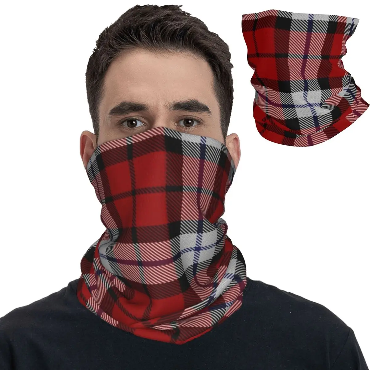 Christmas Brodie Dress Tartan Plaid Bandana Neck Gaiter Printed Balaclavas Wrap Scarf Multi-use Unisex Adult Breathable