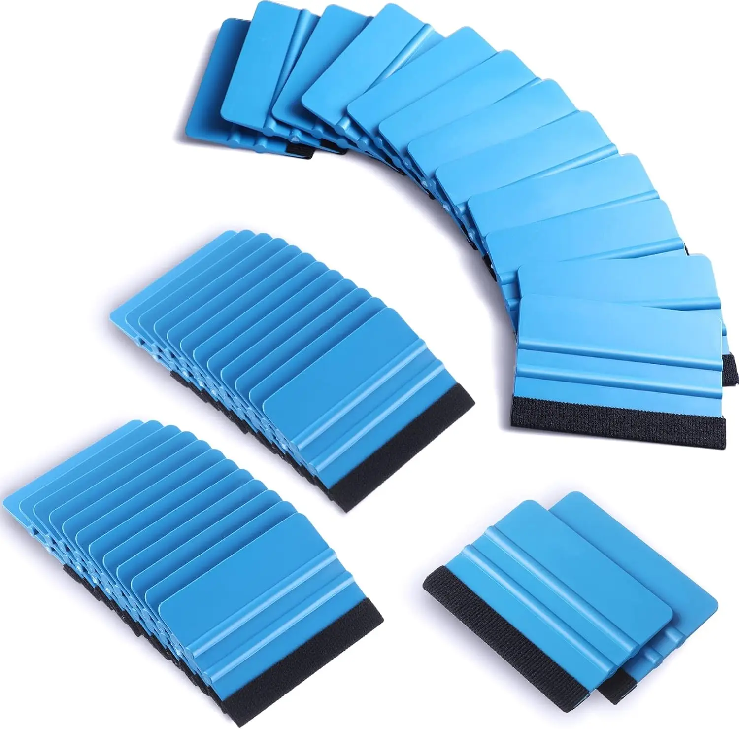 Window Tint Remover Sticker Applicator Squeegee for Vinyl Decal Black Felt Edge Vinyl Squeegee Plastic Scraper Vinyl Wrap Tools