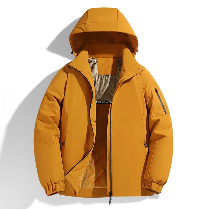 Mens Thick Warm Classic Windproof 2025 new Men's outdoors winter fashion jacket Men Down cotton jacket male Hooded cotton jacket