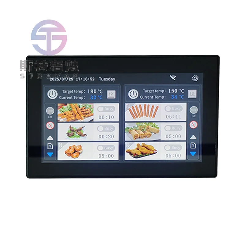 7-Inch LCD Touch Screen Controller with Plastic Housing for Commercial Deep Fryer IP68 Rated 1 Year Warranty MK10L1M