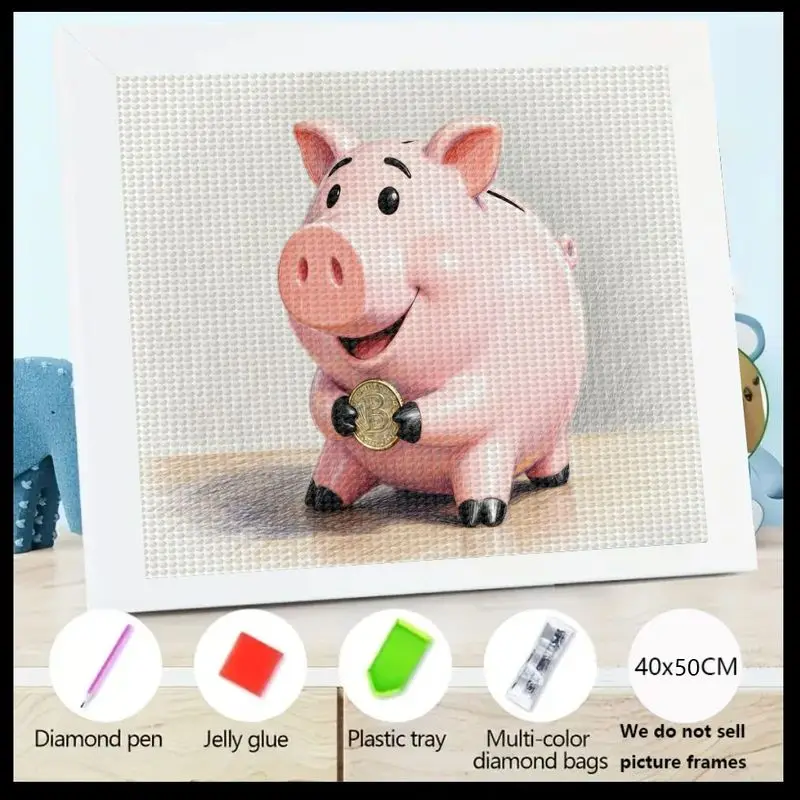 

1 шт., милая розовая копилка, монета 5D, набор для алмазной живописи «сделай сам», полная дрель, мультяшное животное, художественное ремесло для взрослых и детей, Sparkly Crysta