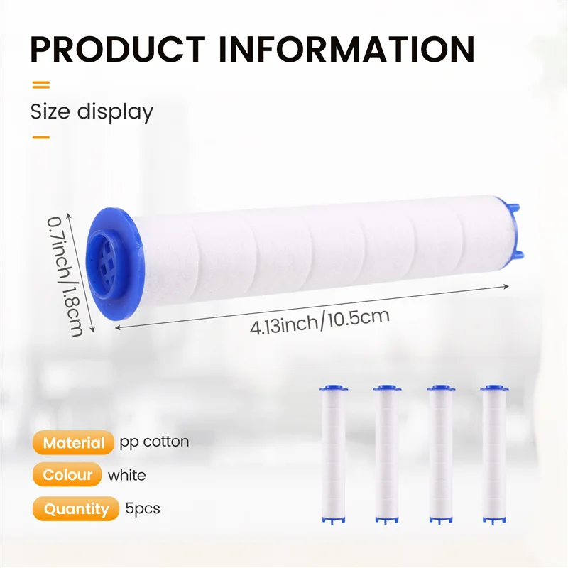 ABNG 5 قطع فلتر الدش اليدوي الأساسية حوض الاستحمام في الحمام فلتر الدش الأساسية لتنقية المياه