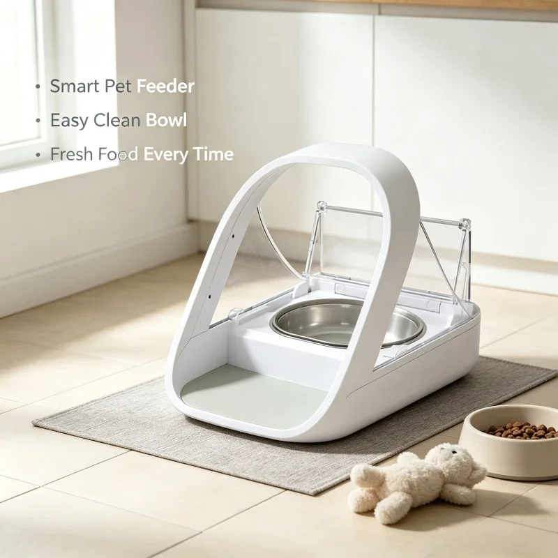 Intelligent Microchip Recognition Automatic Pet Feeder Stainless Steel Bowl Anti-cross Eating Smart Food Dispenser For Cat Dog I
