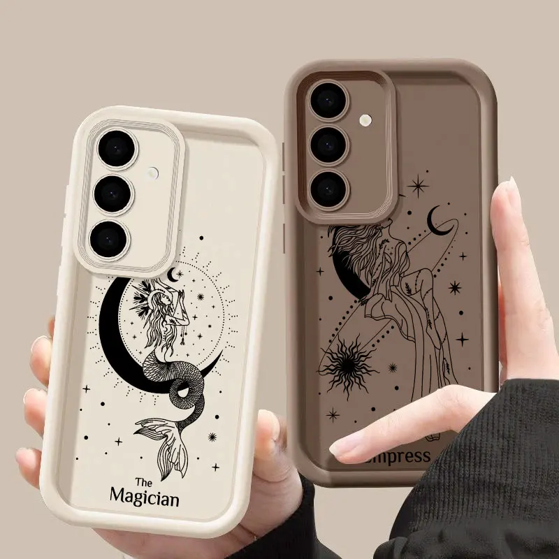Tarot The Empress High Priestess Magician Case For Samsung S24 S25 S26 Ultra Galaxy S23 S22 S21 S25FE S20 Ultra Plus Phone Cover