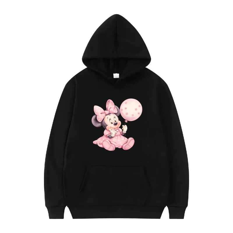 Disney Minnie Mouse patrón mujer blanco Sping Tops sueltos moda familia ropa jerseys señoras barato Y2k sudaderas con capucha