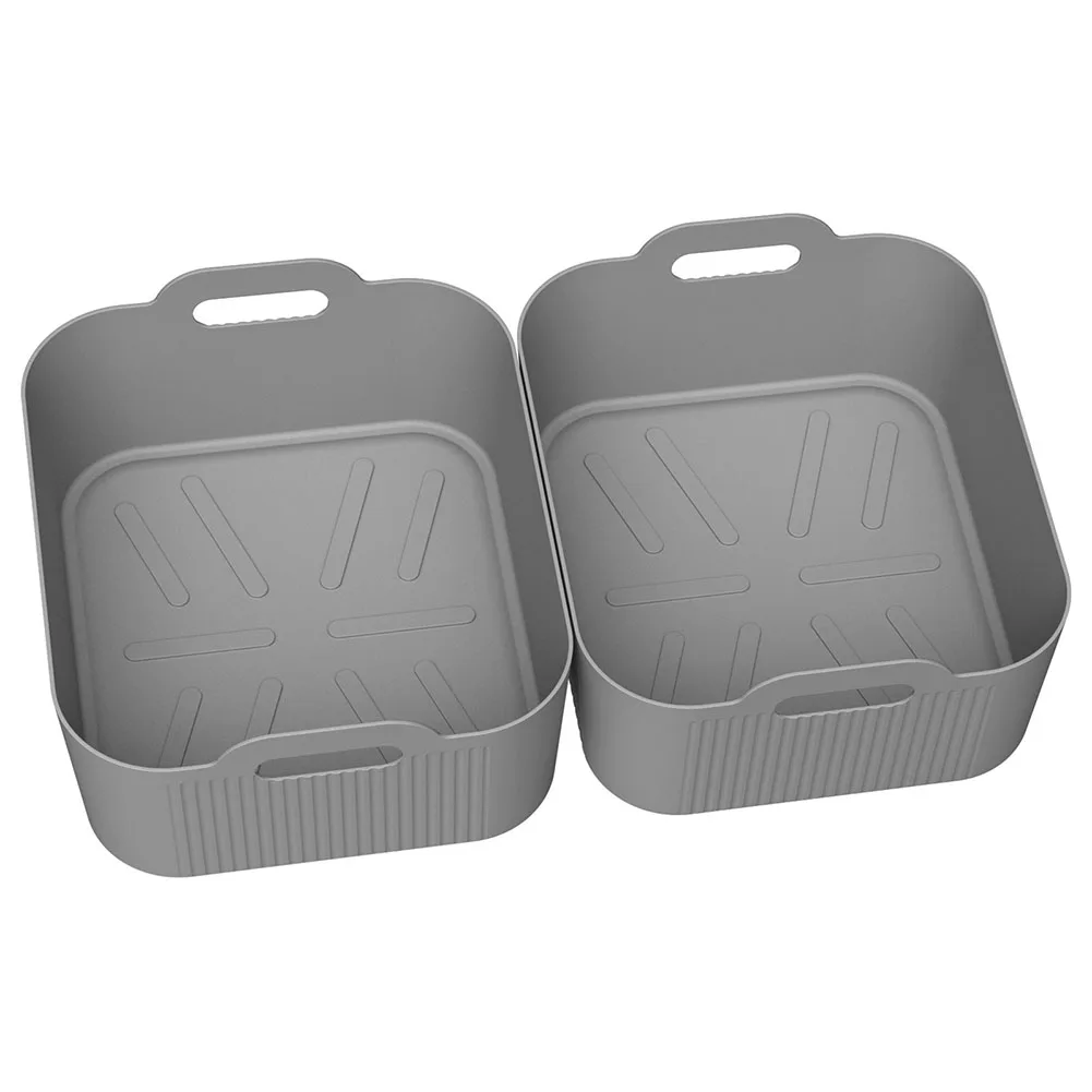 

2-in-1 Air Fryer Baking Tray Compatible With AF500,Reusable Silicone Baking Tray 21*18*8cm,36*21*8cm Air-Fryer Accessories