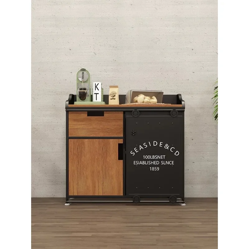 Wrought iron dining side cabinet restaurant tea cabinet locker commercial preparation cabinet