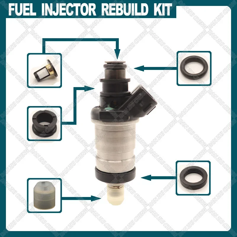 

Fuel Injector Service Repair Kit Filters Orings Seals Grommets for Honda Acura 1.6 2.0 2.3 Civic Acura RL TL 06164-P2J-000