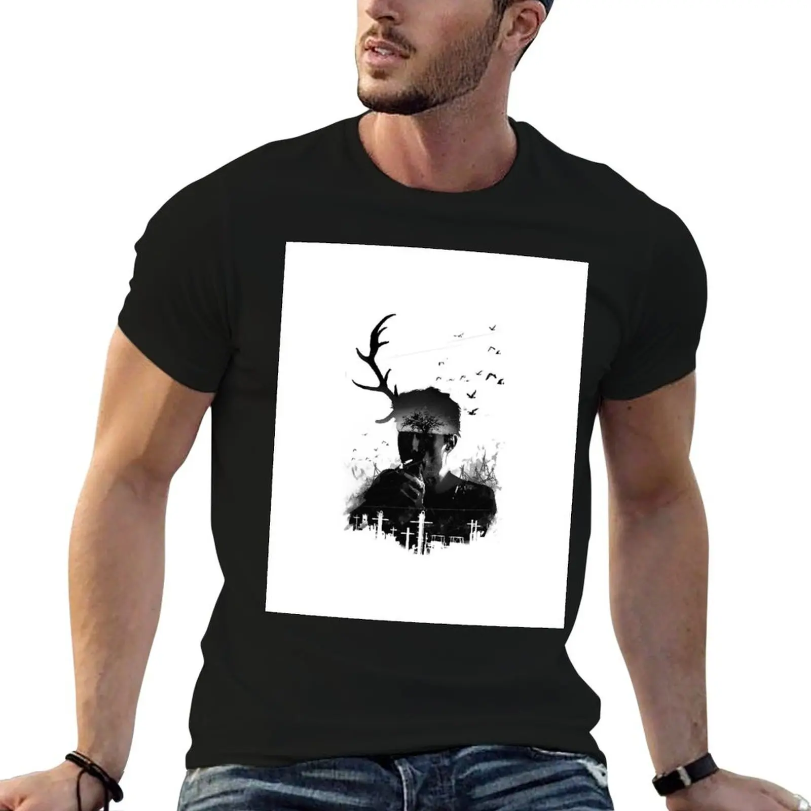 

Rust Cohle - True Detective T-Shirt t shirt custom print cotton tshirt 100% T-Shirt