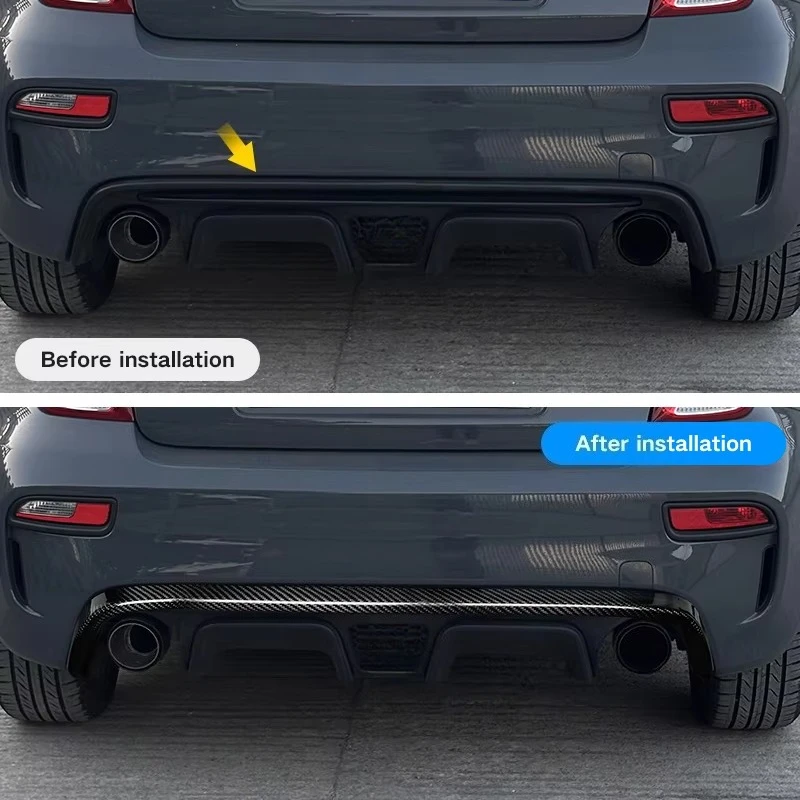 Shasha Carbon Fiber Rear Bumper Spoiler Trim, Real Carbon Fiber for Fiat 500 Abarth 595 695 External Accessories