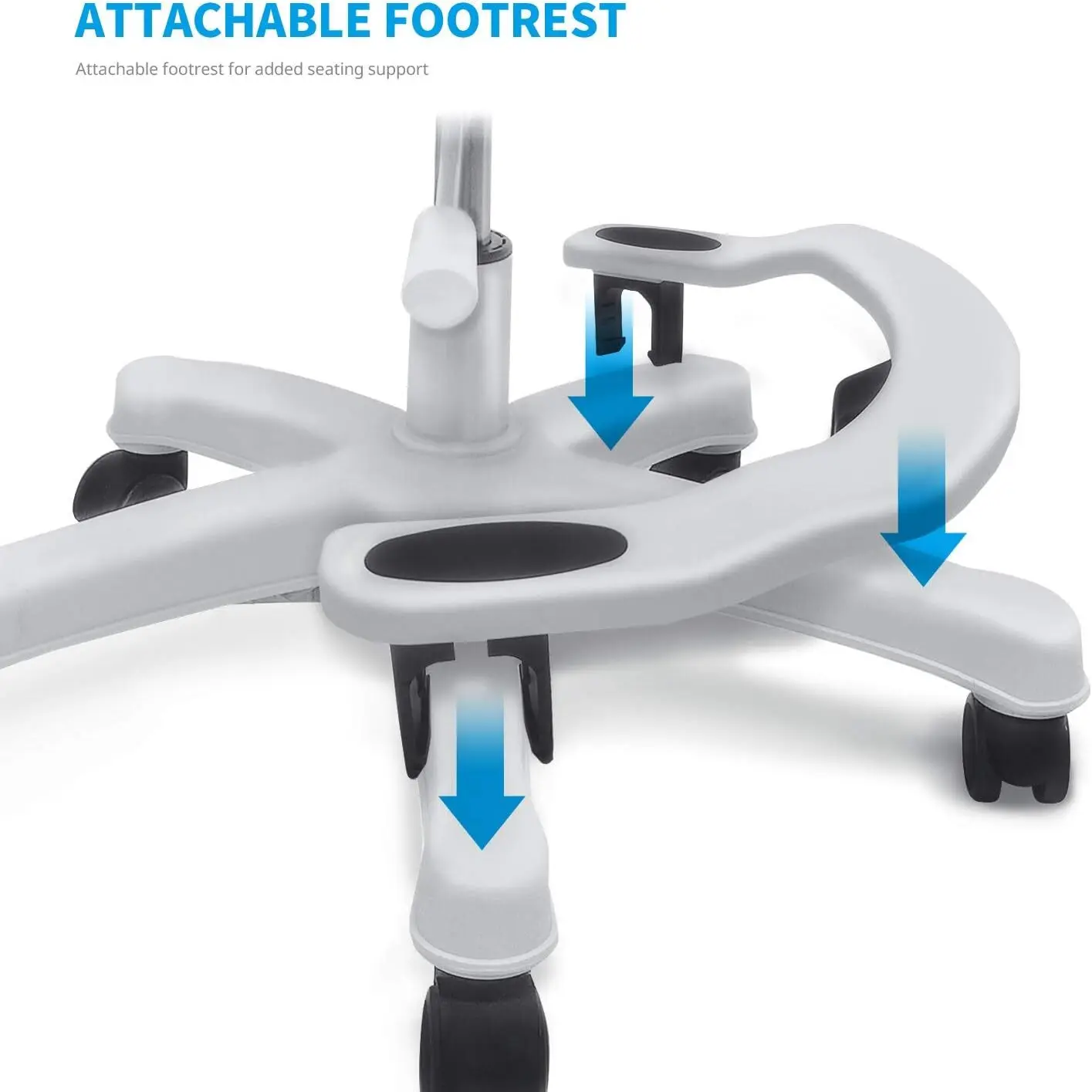 Sedia ergonomica con poggiapiedi |