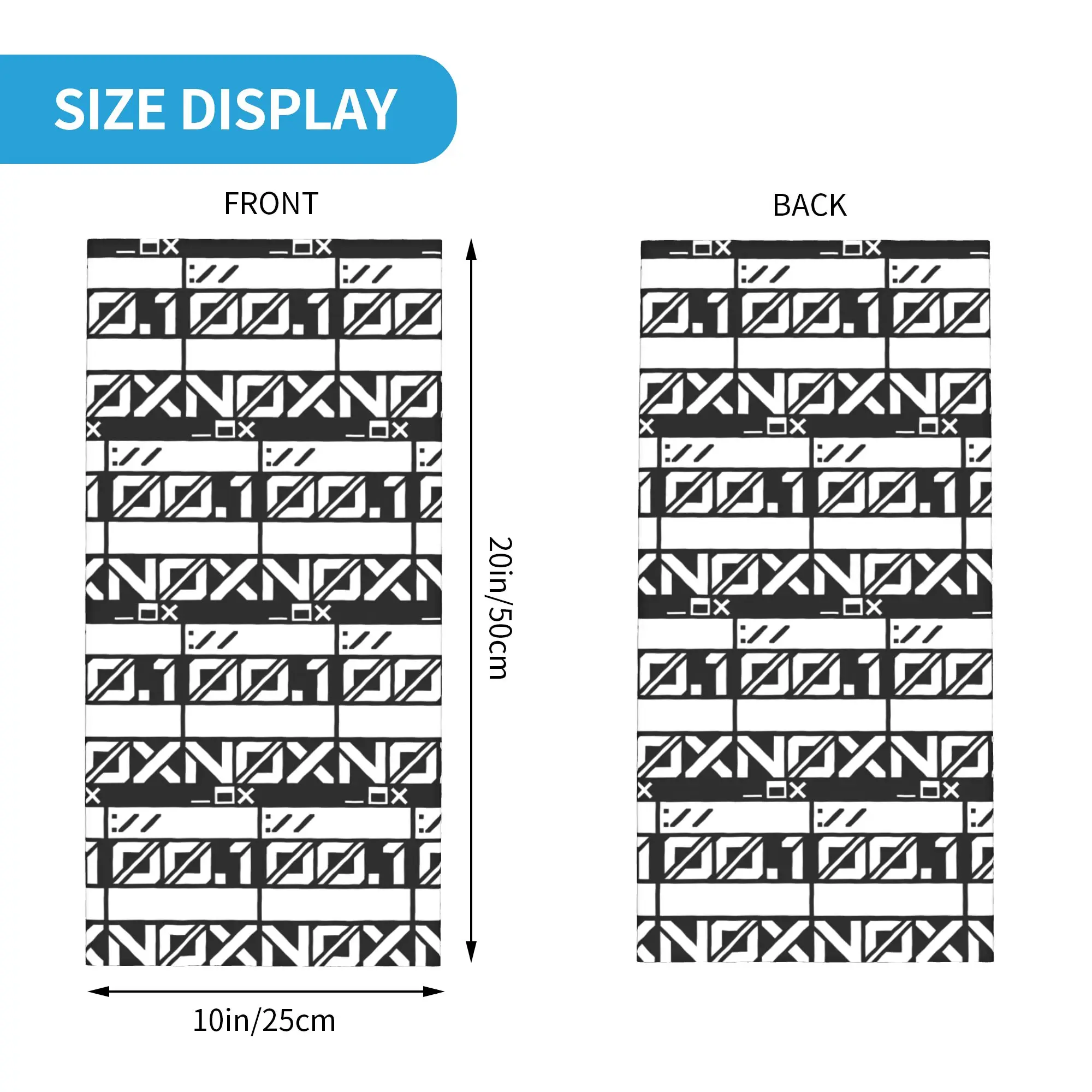 Custom Japanese Techwear Industrial Pattern Urban Neck Gaiter Women Men Windproof Winter  Bandana Scarf for Ski