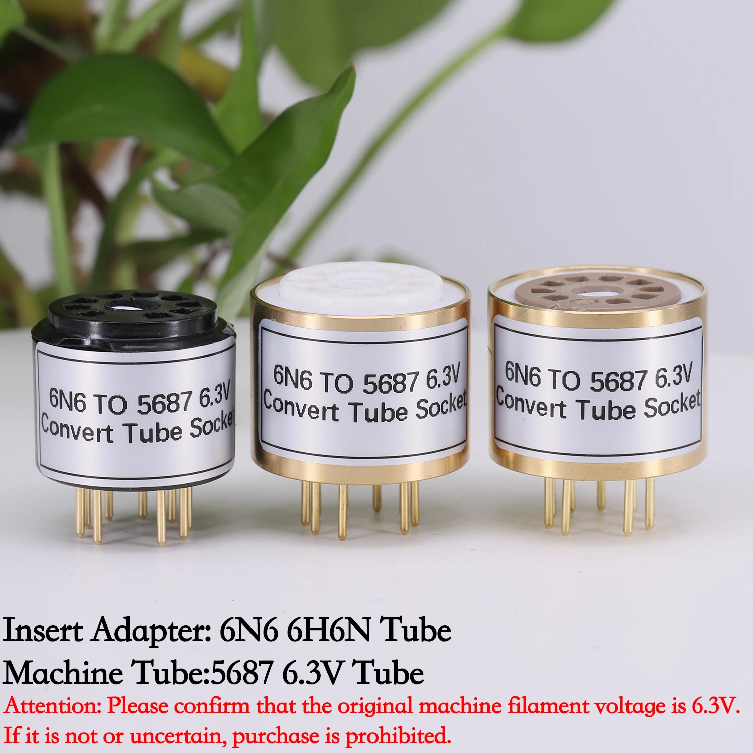2 個 6H6N 6N6 (インサートアダプター) に 5687 6.3V 電子管アンプヴィンテージ変換アダプターチューブソケット