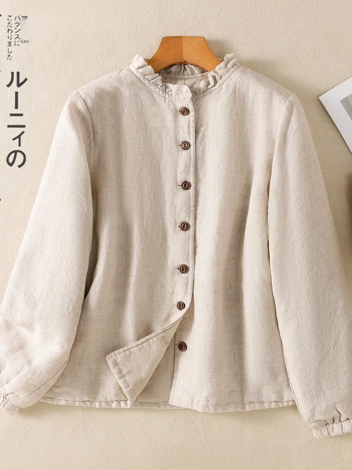 

Утепленная хлопковая куртка, женская зимняя одежда, повседневное свободное универсальное хлопковое пальто, верхняя одежда с длинными рукавами Dreaming Qingsha Po