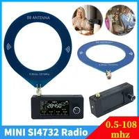 SI4732 0.5-108mhz Pocket Mini Radio LSB USB AM FM FM/AM Radio 1.9inch IPS Screen All Band Radio Receiver with Antenna