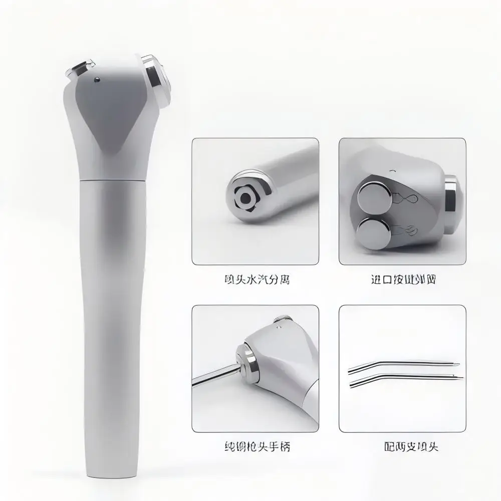 

1Pc Dental 3-Way Air Water Spray Syringe Handpiece, Triple Gun With 2 Replaceable Nozzle Tips Fit Dental Chair Unit