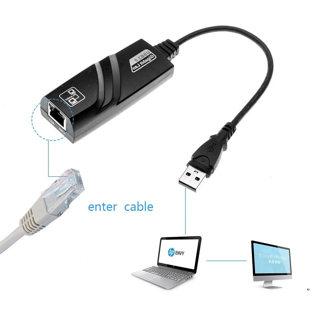 محول إيثرنت USB من النوع C USB 3.0 إلى محول شبكة جيجابت يدعم السرعات ما يصل إلى 10/100/1000 ميجابت في الثانية لأجهزة Macbook وMac Pro XPS #4