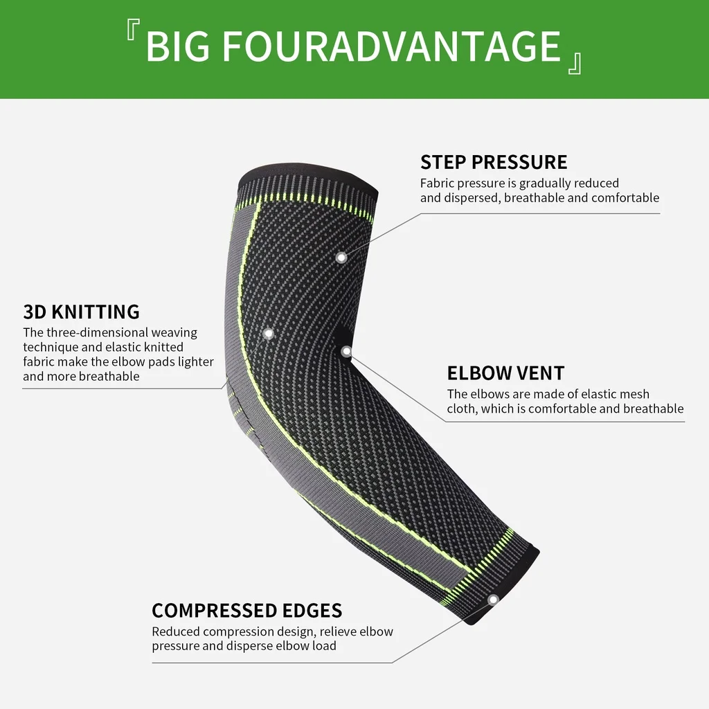 1pc elastic elbow support compression sleeve arm elbow support sports basketball golfer tennis men and women