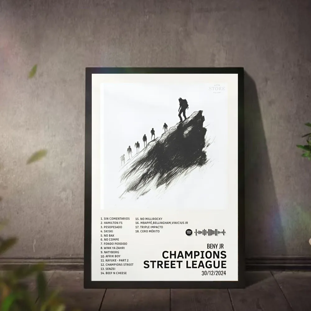 ملصق B-Beny Jr لفن موسيقى الراب ﻿ جدار الفن طباعة ملصق ديكور جدارية ديكور المنزل الحديث هدية عيد ميلاد غرفة المرآب غير المؤطرة