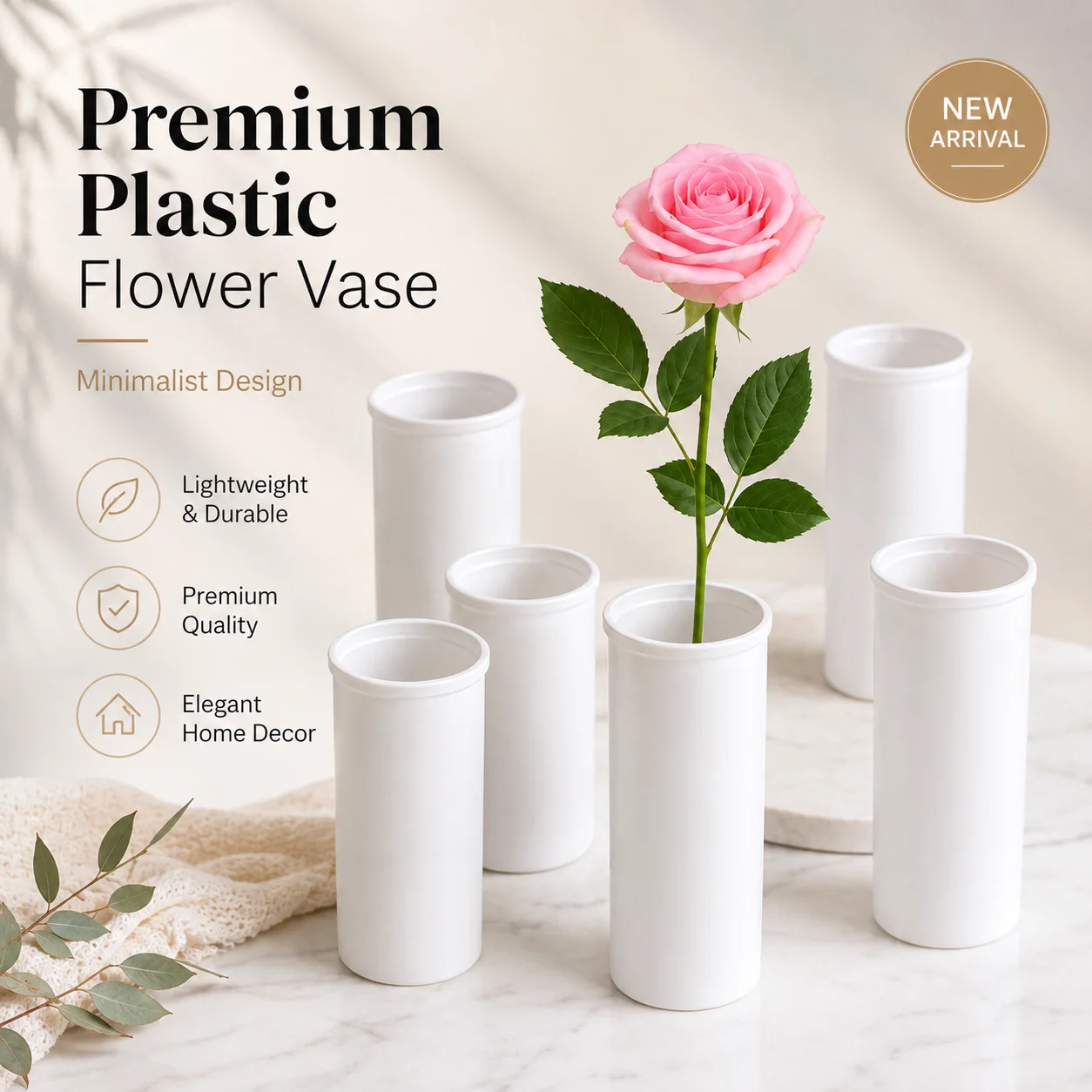 Wedding Supply In Bulk - 12-delige set transparante cilindervazen van plastic