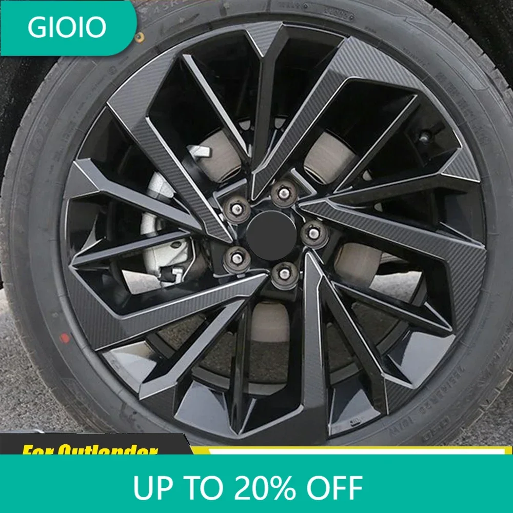 

Для Mitsubishi Outlander 4th 2023 карбоновый черный автомобиль специальная наклейка на ступицу колеса обод светоотражающие царапины ремонтная отделка DIY украшения