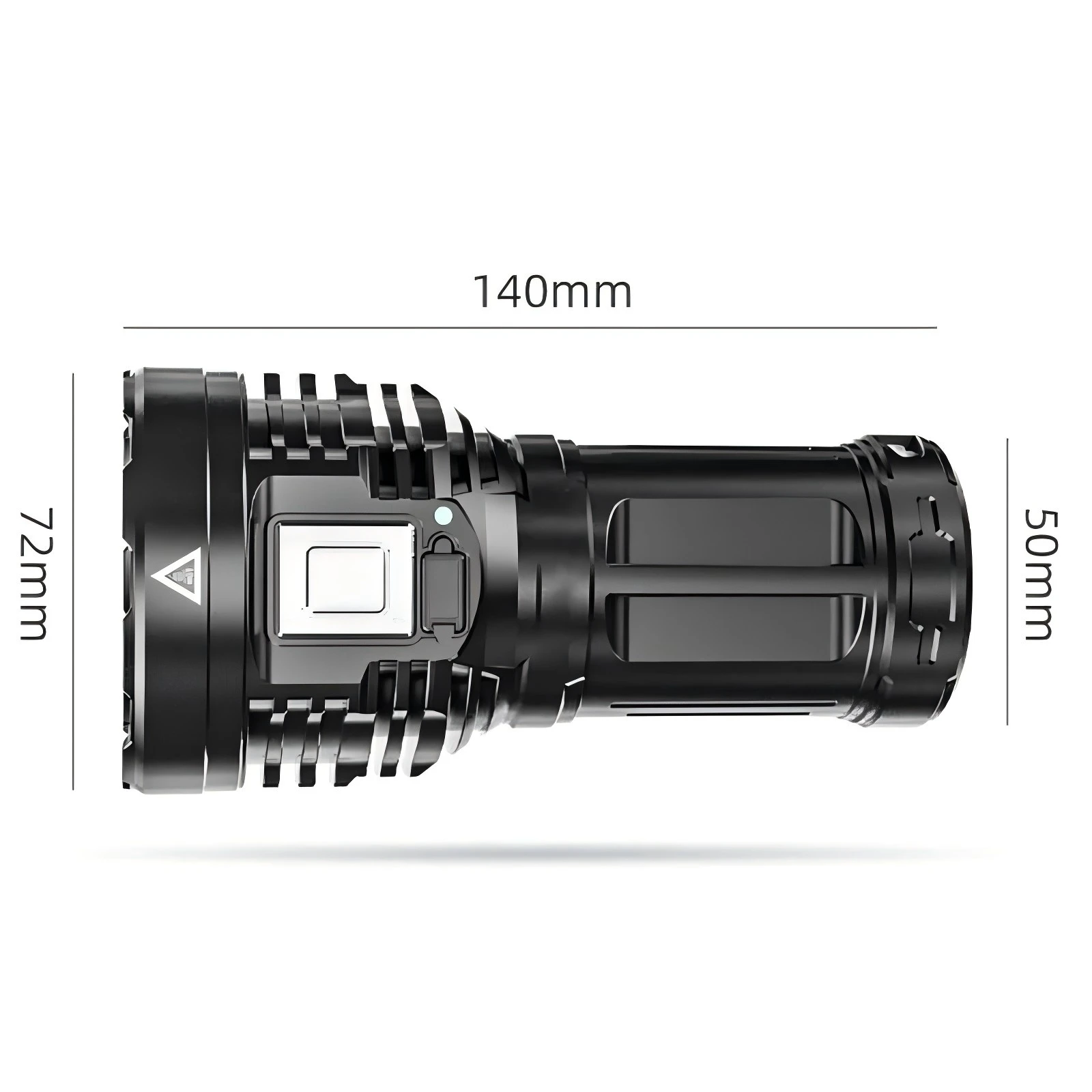 High Power LED Flashlight Rechargeable Camping Tactical Light 8 LED With side Light Lantern ABS Outdoor Fishing Patrol Torch