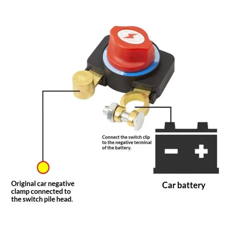 New 12V-24V Car Battery Disconnect Switch Manual Automatic Circuit Breaker Anti-Power Off Leakage Protector Universal Auto Parts