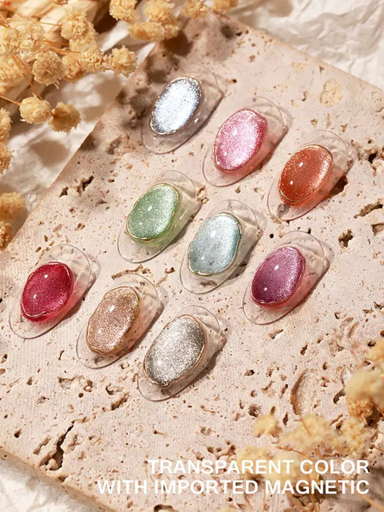 1/9PCS 2025 New Autumn and Winter Nail Polish in Coffee Color with Platinum Crystal Glass Beads Cat Eye Gel, Lasts for 28 Days