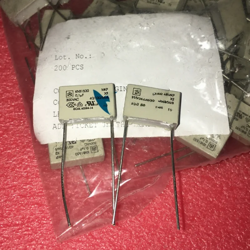 

10PCS film capacitor KNB1530 MKP X2 0.1UF 300VAC 104 300V P:15MM