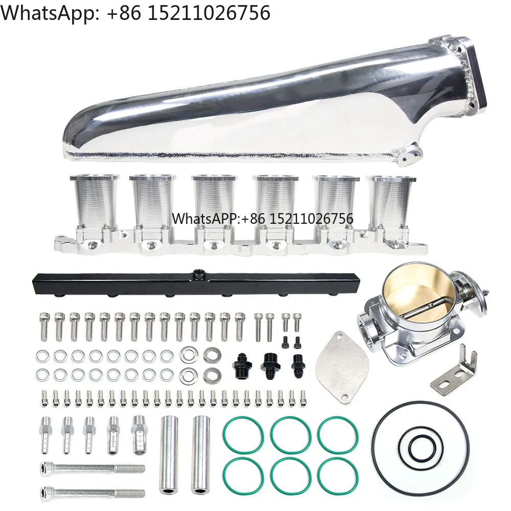CNC Aluminum Billet Intake Manifold for 2JZ Includes Throttle Body and Fuel Rail New Condition