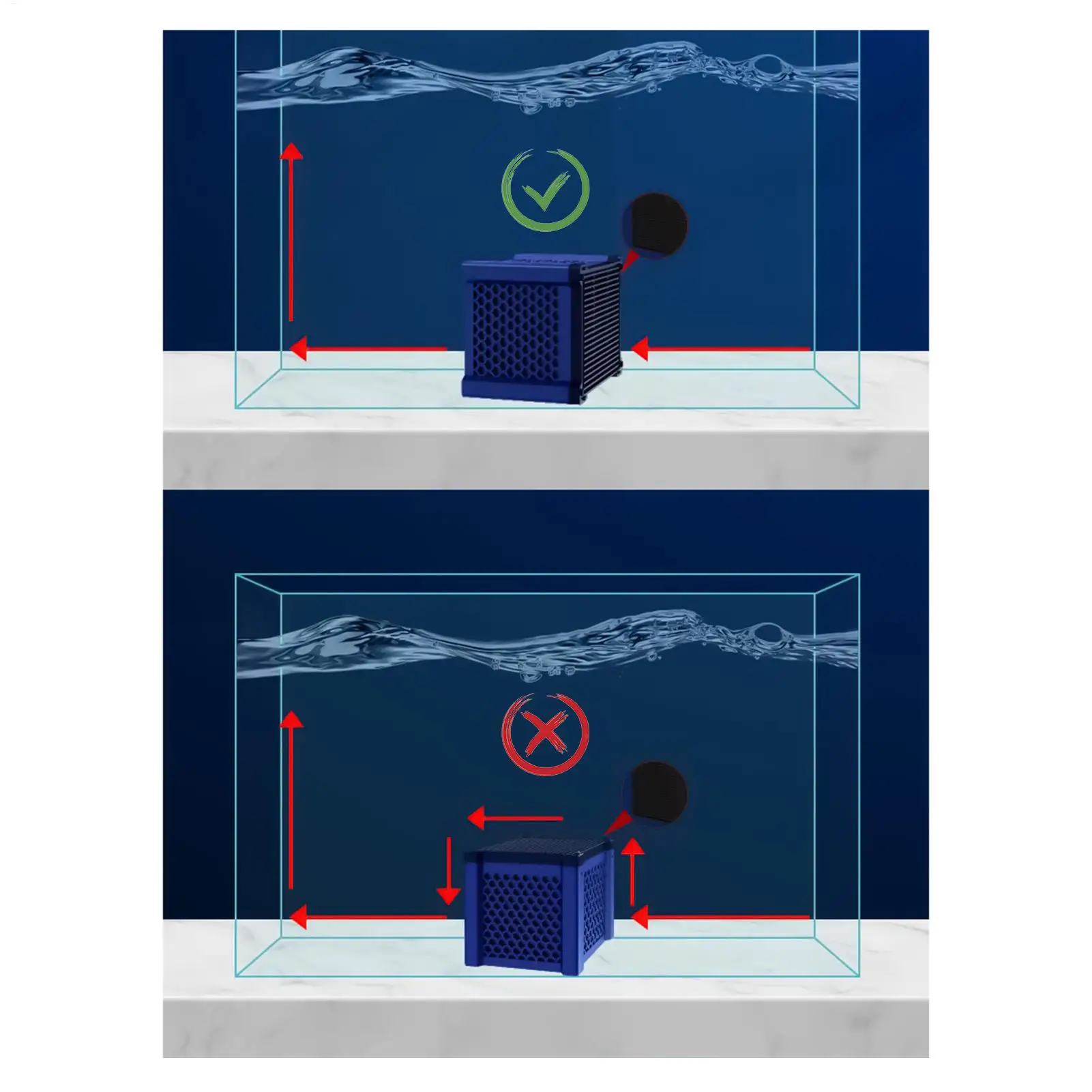 

Фильтр для водяного желоба, фильтр для воды с активированным углем для прудов, многоразовый очиститель, фильтрующие аксессуары для домашнего скота, настольного бассейна