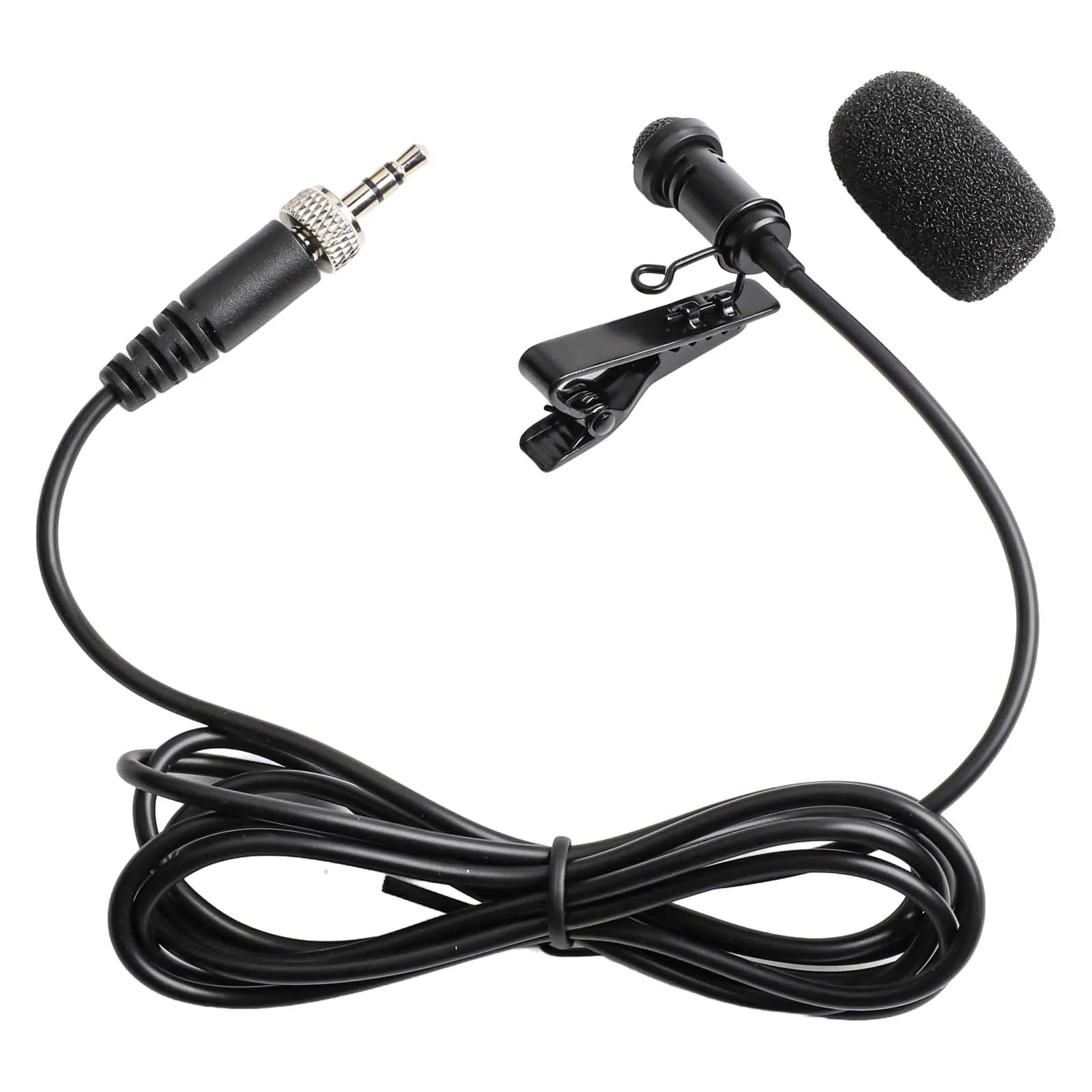 Black Lapel Mic Designed to Work with For Shure/For Wireless Systems Comes with Accessories for Various Applications