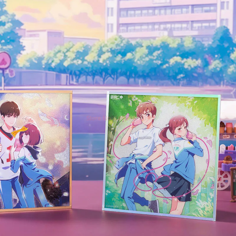 Breloque acrylique officielle en papier de couleur Pastel, décor de bureau Kawaii, articles de collection, cadeau pour les Fans