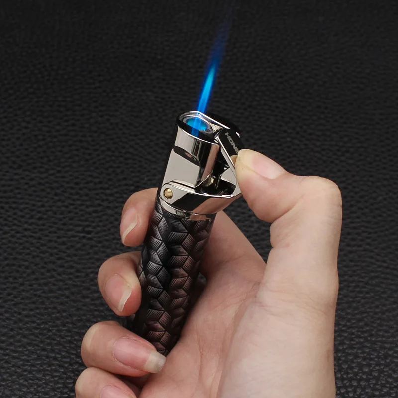

Portable Small Windproof Inflatable Butane Lighter Metal Personalized Color Printing Pattern Men's Cigar Lighter Holiday Gifts